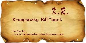 Krompaszky Róbert névjegykártya