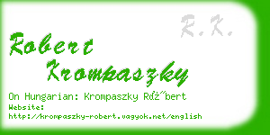 robert krompaszky business card